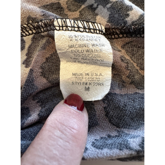 Carrie Allen Animal Print Tank Top Career Shell Blouse Womens Medium Multicolor - Picture 12 of 16